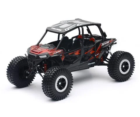Polaris RZR XP 4 Turbo EPS Rock Crawler ATV in Titanium Metallic and Red - NEW-RAY