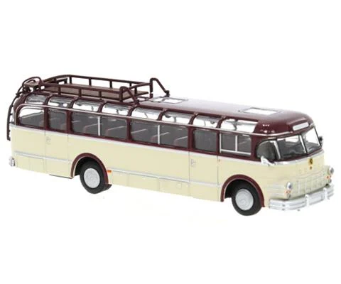 1951 Saurer 5 GVF-U Bus in Dark Red and Beige