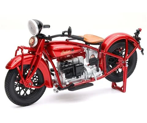 1930 Indian Chief Motorcycle in Red - NEW-RAY