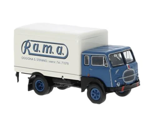 R a m a - 1960 Fiat 642 Box Wagon Truck in Blue and White