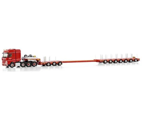 Nooteboom - Mercedes-Benz Actros MP5 SLT Giga Space 8x4 with Manoovr Axle Lowboy Trailer