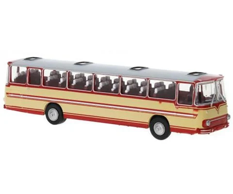 1973 Fleischer S5 Bus in Red and Beige - BREKINA