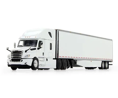 Freightliner 2018 Cascadia High-Roof Sleeper in White with 53 Utility Trailer with Side Skirts