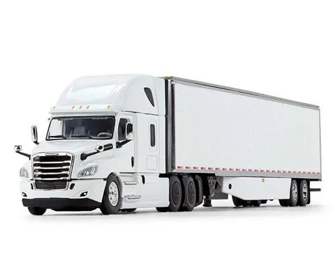 Freightliner 2018 Cascadia High-Roof Sleeper and 53 Utility Trailer with Thermo King Reefer and Skirts in White