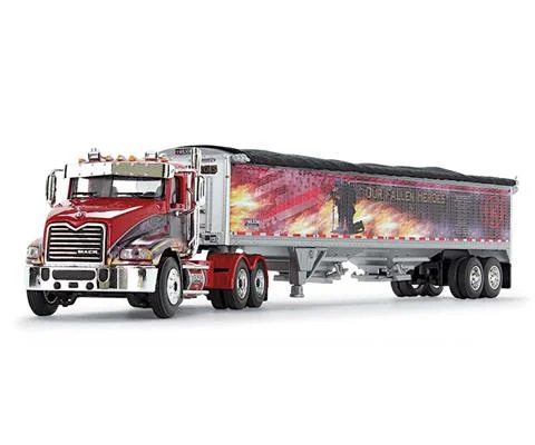 Our Fallen Heroes Mercier Transport - Mack Pinnacle with Minimizer Parts and Wilson Pacesetter 43 High-Sided Grain Trailer