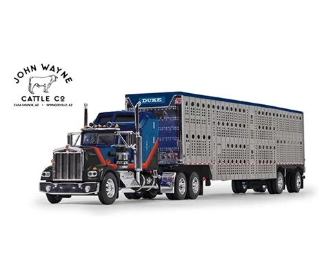 John Cattle Co - Kenworth W900A with Aerodyne Sleeper and Wilson Silverstar Livestock Trailer