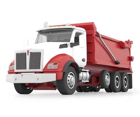 Kenworth T880 Rogue Dump Truck in White and Viper Red - DCP