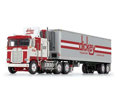 Dickey Transport - Kenworth K100 Flat Top with Air Foil and 40 Vintage Trailer with Reefer