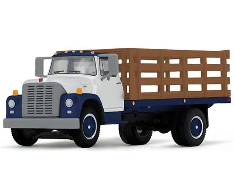 1970 International Loadstar Stake Truck in White and Navy Blue - DCP
