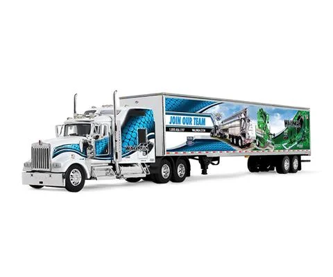Walinga - Kenworth W900L with 86 Studio Sleeper and 53 Utility Trailer with Walinga Graphics