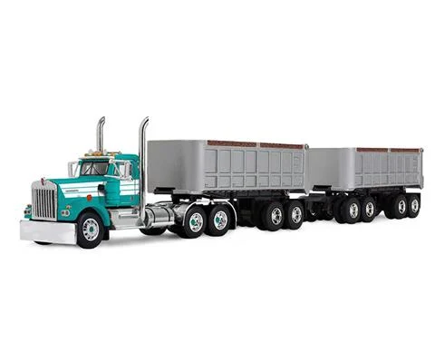 Kenworth W900A Day Cab with 22 Dual End Dump Trailers - DCP