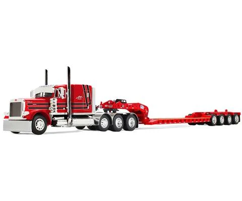 Anty Trucking Rigging - Peterbilt Model 379 Tractor with 63 Flat Top Sleeper and Fontaine Magnitude Lowboy Trailer with Fliptail
