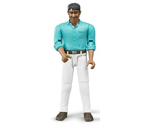 Male Driver/Construction Worker with Medium Skin and White Jeans - BRUDER