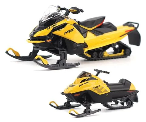 Ski-Doo MXZ Blizzard Trail Snowmobile and MXZ 120cc Kids Snowmobile in Neo Yellow