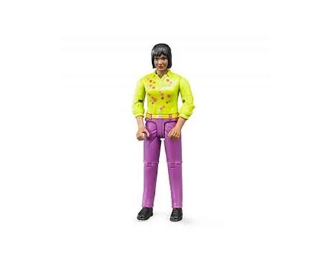 Women Driver/Construction Worker with Medium Colored Skin in Pink Jeans - BRUDER