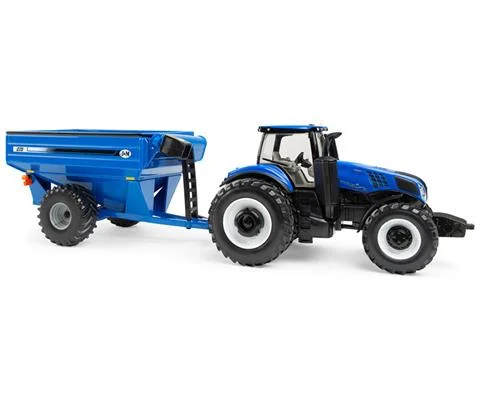 New Holland Genesis T8 355 Tractor with J M Grain Cart - ERTL