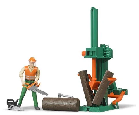 Logging Set with Male Logger - BRUDER