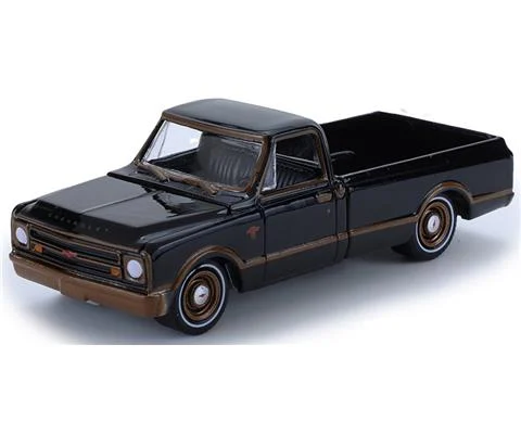 1972 Chevrolet C10 Lowrider in Black and Bronze - GREENLIGHT