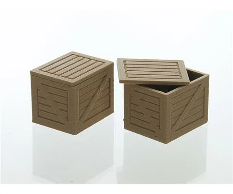 Shipping Crates - wood tone 2 pack - Wood infused