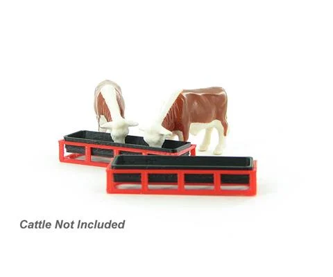 Livestock Feed Trough - 2 pack red/black