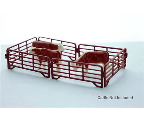 Corral Panels 12 ft - Red set of six interlocking