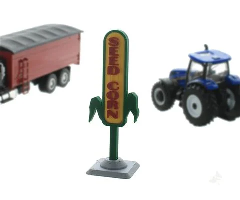 Seed Corn Dealer Sign - Dual-sided 3D design - green gold