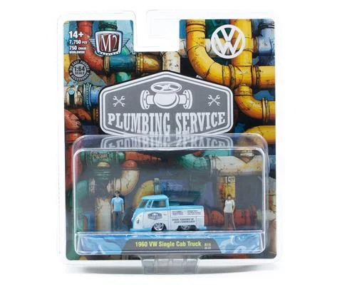 1960 Volkswagen Single Cab Truck in Blue and White- Plumbing Service