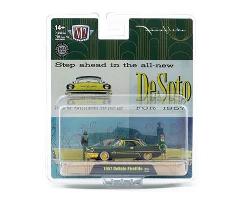 1957 DeSoto Fireflite in Dark Green with Gold Chrome Accents - M2MACHINES