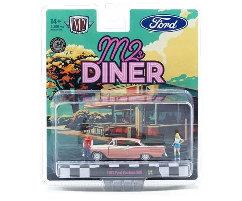 1957 Ford Fairlane 500 in Pink and White - M2MACHINES