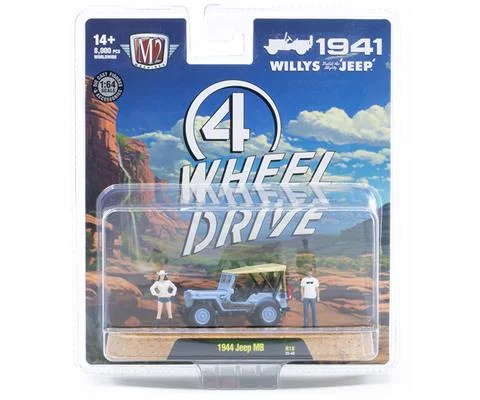 1944 Jeep MB with outdoor adventure couple figures - M2MACHINES