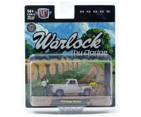 1978 Dodge Warlock in Grey with Purple Chrome Rims and Accents with Country Figures - M2MACHINES