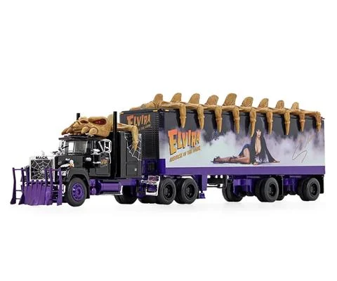 Elvira Mistress of the Dark - Mack Super-Liner with 60 Flattop Sleeper and 40 Vintage Trailer