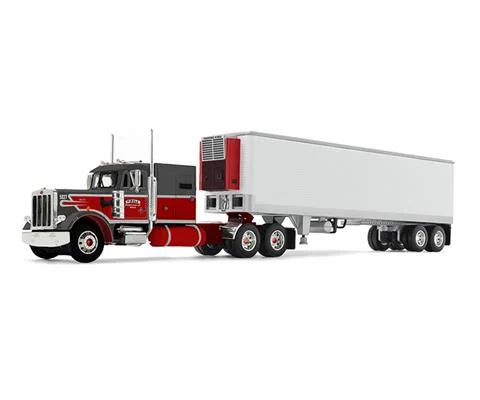 Pirkle Refrigerated Freight Lines - Peterbilt Model 359 with 60 Vintage Sleeper with 40 Vintage Trailer with Reefer - Legacy