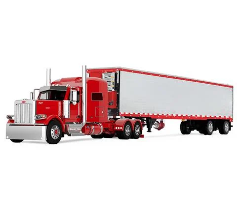 Blackjack Express - Peterbilt Model 589 in Red with 78 Mid-Roof Sleeper and 53 Utility Trailer with Reefer - Big