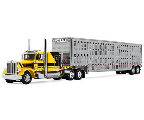 Hank Cosper - Peterbilt Model 359 with 63 Sleeper Pulling a Wilson Silverstar Livestock Trailer - Reds Favorite
