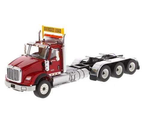 International HX620 Day Cab Tridem Tractor in Red - Cab Only