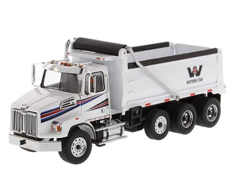 Western Star 4700 SB On-Highway Dump Truck in White with White Dump Body