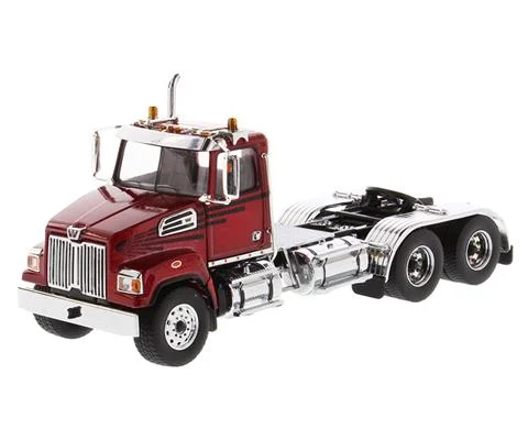 Western Star 4700 SF Tandem Day Cab in Metallic Red - DIECAST MASTERS
