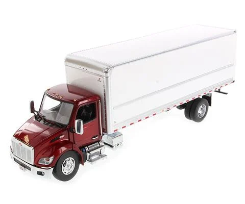 Peterbilt Model 536 with Supreme Signature Van Body in Red - DIECAST MASTERS