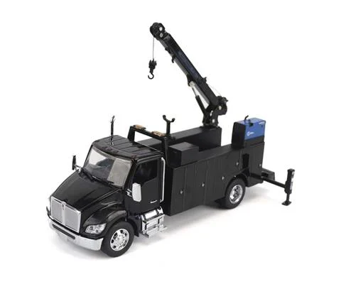Kenworth T380 Auto-Crane Titan85-Body HC14-Crane Work Truck with AC40 Compressor and Miller Trailblazer Welder in Black