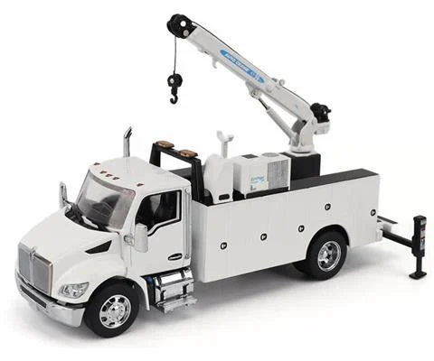 Kenworth T380 Auto-Crane Titan 85-Body HC14-Crane Work Truck with Miller EnPak in White