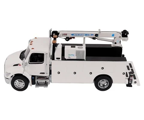 Peterbilt Model 536 Auto-Crane Titan85-Body HC14-Crane Work Truck with Miller EnPak in White - Transport Series