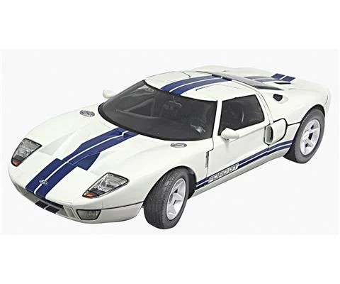 Ford GT Concept in White with Blue Racing Stripes - MOTORMAX