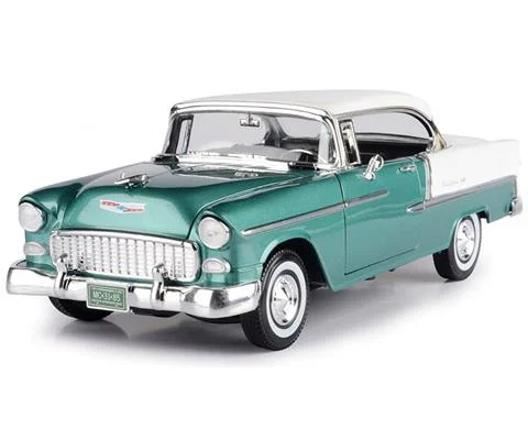 1955 Chevrolet Bel Air Hardtop in Green and White - MOTORMAX