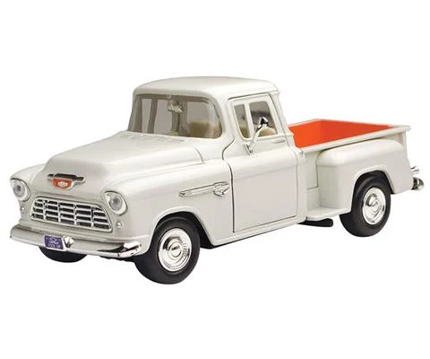 1955 Chevrolet 5100 Stepside Pickup in White - MOTORMAX