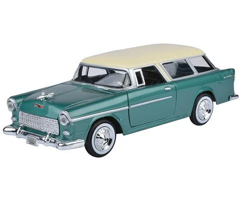 1955 Chevrolet Bel Air Nomad in Green with Cream Top - MOTORMAX