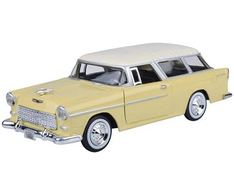 1955 Chevrolet Bel Air Nomad in Light Yellow with White Top - MOTORMAX
