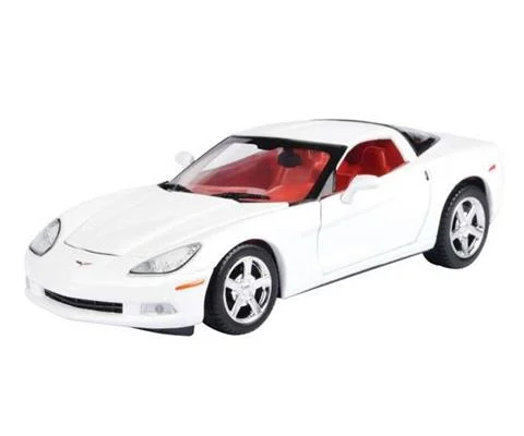 2005 Chevrolet Corvette C6 in White with Red Interior - MOTORMAX