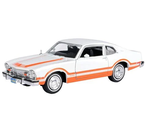 1974 Ford Maverick Grabber in White and Orange - MOTORMAX