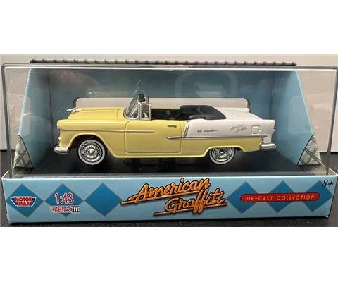 1955 Chevrolet Bel Air Convertible in Yellow and White - American Graffiti